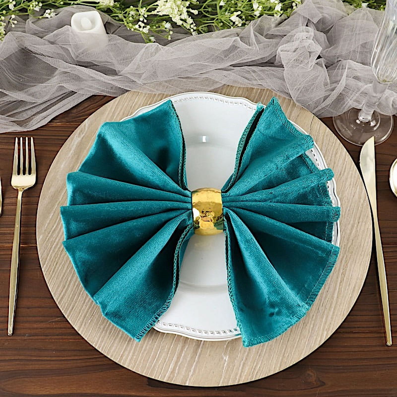 Silver Velvet napkins, velvet polyester table napkin wholesale