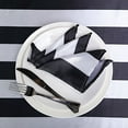 thumbnail image 1 of Balsa Circle 50 Pieces Black White Stripes 20" x 20" Satin Table Napkins, 1 of 8