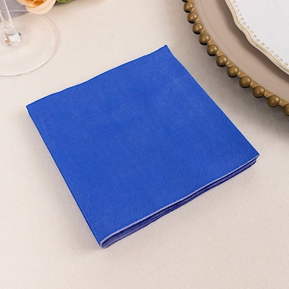 Balsa Circle 50 Royal Blue Disposable 2 Ply Soft Dinner Cocktail Paper Napkins Party Events Tableware Decorations Supplies