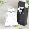 thumbnail image 1 of BalsaCircle 50 White Black Gift Boxes Wedding Dres Tuxedo FAVOR BOXES Party Home Decorations, 1 of 8