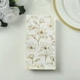 thumbnail image 1 of Balsa Circle 50 White and Gold Plain Soft 2 Ply Rectangular Table Paper Napkins with Magnolia Flowers Print Party Events Decorations, 1 of 8