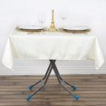 thumbnail image 1 of BalsaCircle 54" Ivory Square Premium Polyester Tablecloth Catering Dining Table Linens, 1 of 4