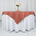 thumbnail image 1 of BalsaCircle 54" Terracotta Square Premium Polyester Tablecloth Catering Dining Table Linens, 1 of 8