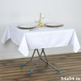 thumbnail image 1 of BalsaCircle 54" White Square Premium Polyester Tablecloth Catering Dining Table Linens, 1 of 2