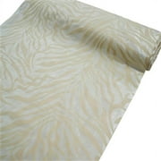 BalsaCircle 54" x 10 yards Ivory Zebra Stripes Animal Safari Print Fabric Bolt Wedding