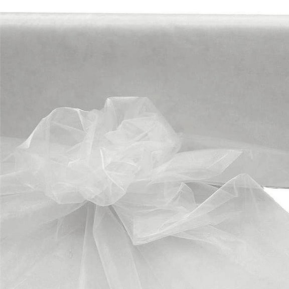 Balsa Circle 54" x 40 yards Sheer Organza Fabric Put Up Bolt White
