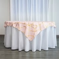 thumbnail image 1 of BalsaCircle 54" x 54" Blush Gold Metallic Geometric Design Square Polyester Table Overlay Tablecloths, 1 of 8