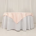 thumbnail image 1 of BalsaCircle 54"x 54" Blush Square Lamour Satin Tablecloth Table Covers Reception Catering Dining Table Linens, 1 of 7