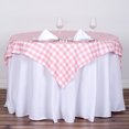 thumbnail image 1 of BalsaCircle 54" x 54" Square Gingham Checkered Polyester Tablecloth Rose Quartz Pink, 1 of 8