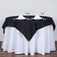 thumbnail image 1 of BalsaCircle 54" x 54" Square Polyester Tablecloth - Black, 1 of 7