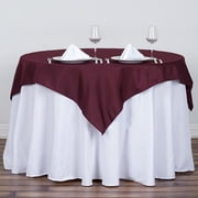 BalsaCircle Christmas Holidays 54" x 54" Burgundy Square Polyester Tablecloth Linen