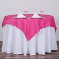 thumbnail image 1 of BalsaCircle 54" x 54" Square Polyester Tablecloth Fuchsia, 1 of 7