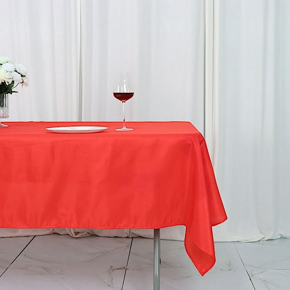 BalsaCircle 54" x 96" Polyester RECTANGULAR Tablecloth Table Linens Red