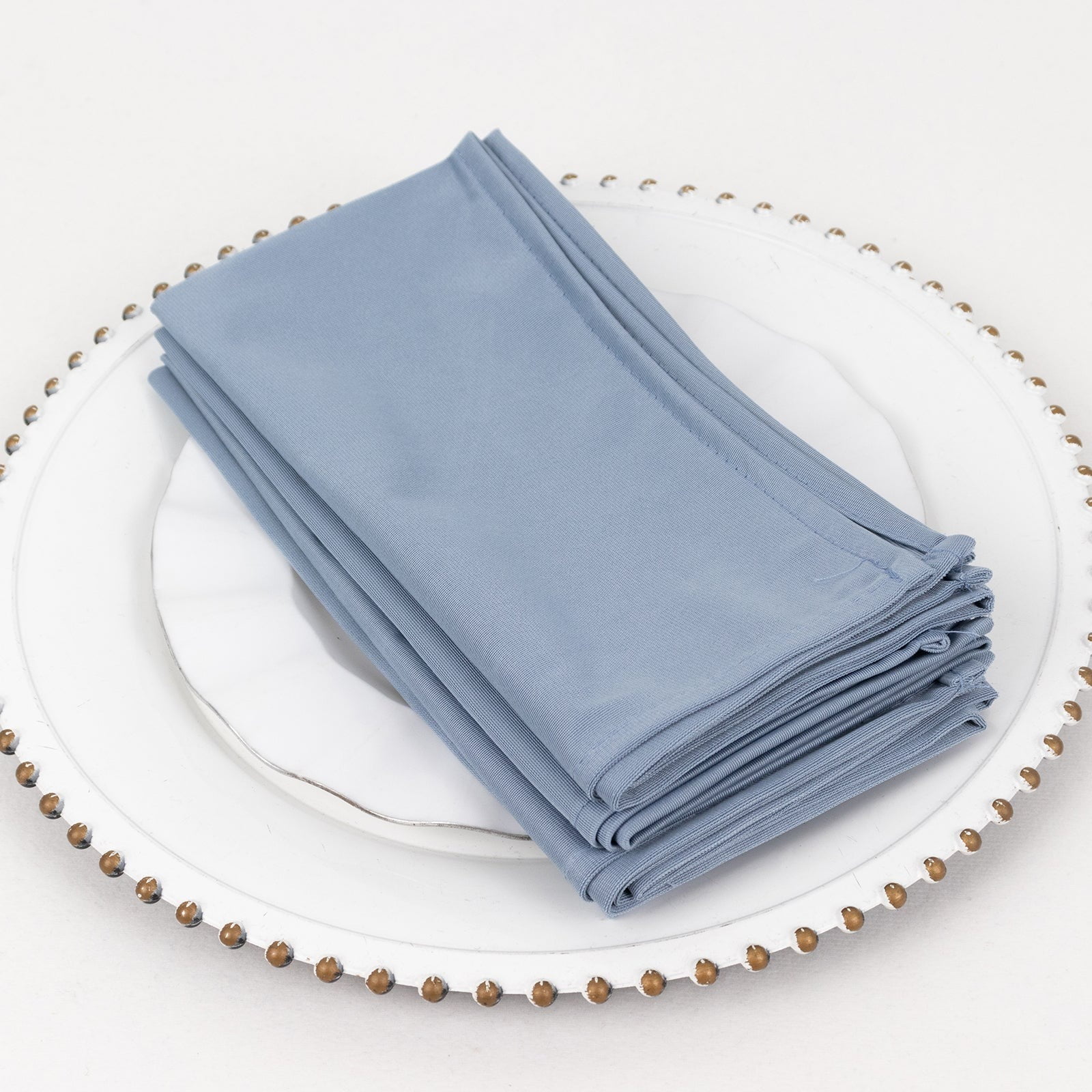 BalsaCircle 5Dusty Blue Premium 20x20 in Scuba Polyester Dinner Table ...
