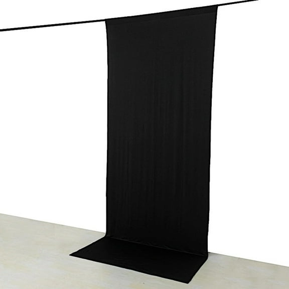 Balsa Circle 5x12 feet Black 4-Way Stretch Spandex Divider Backdrop Curtain Home Decorations