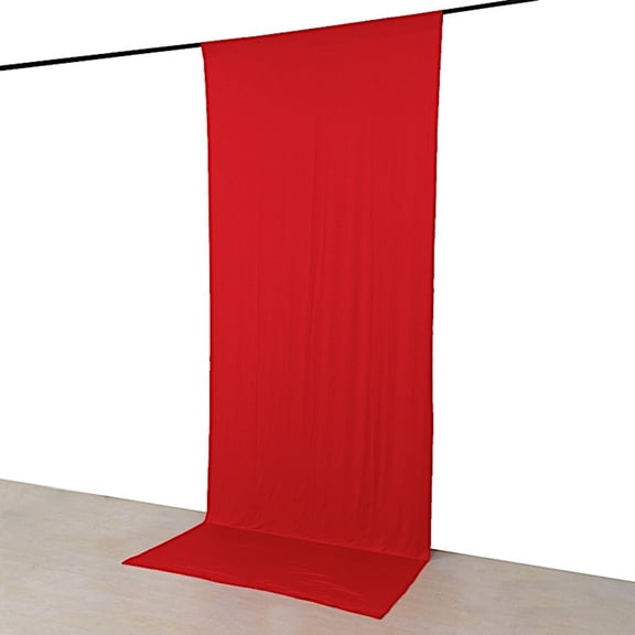BalsaCircle 5x12 feet Red 4-Way Stretch Spandex Divider Backdrop Curtain Home Decorations