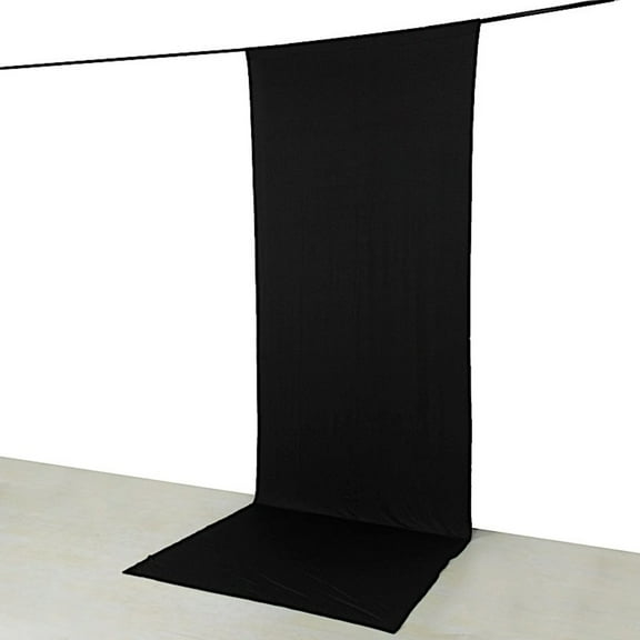BalsaCircle 5x14 feet Black 4-Way Stretch Spandex Divider Backdrop Curtain Home Decorations