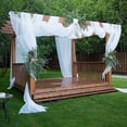 thumbnail image 1 of Balsa Circle 5x32 feet White Premium Chiffon Sheer Curtain Panel Ceiling Backdrop Drape Party Events Decorations, 1 of 5
