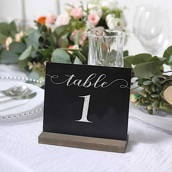 BalsaCircle 6 Black Natural 6 in Mini Wooden Table Chalkboards Removable Stands Party Events Decorations