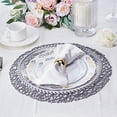 thumbnail image 1 of BalsaCircle 6 Charcoal Gray 15" Round Vinyl String PLacemats Wedding Party Decor, 1 of 8