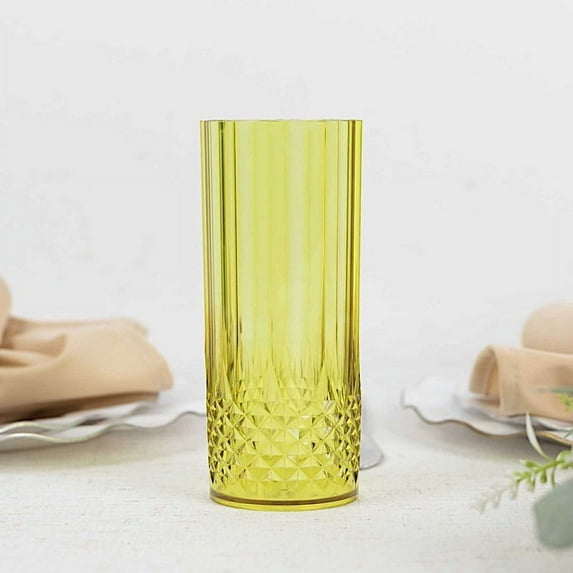 Balsa Circle 6 Crystal Green 14 oz Plastic Reusable Drinking Glasses Party Events Home Tableware Supplies