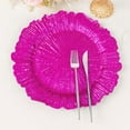 thumbnail image 1 of BalsaCircle 6 Fuchsia 13" Acrylic Wooden Textured Round Reef Charger Plates, 1 of 6