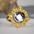 thumbnail image 1 of BalsaCircle 6 Round 2" Metal Dinner Napkin Rings Large Crystal Rhinestone Party Home Decorations Supplies, 1 of 7