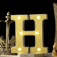 thumbnail image 1 of BalsaCircle 6" Gold H Marquee Warm White LED Lighted Sign Wedding Graduation Party Decorations, 1 of 8