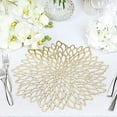 thumbnail image 1 of BalsaCircle 6 Gold Round 15" Dahlia Floral Vinyl PLacemats Wedding Party Decor, 1 of 8
