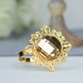 thumbnail image 1 of Balsa Circle 6 Gold Round 2" Metal Dinner Napkin Rings Large Crystal Rhinestone Party Home Decorations Supplies, 1 of 8