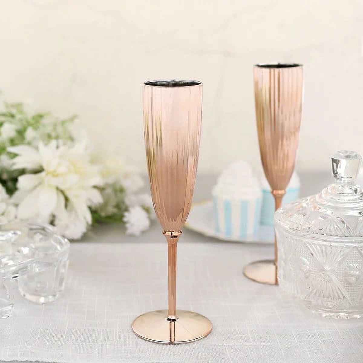 Way to Celebrate! Plastic Champagne Glasses - Pink - 5 oz