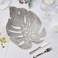 thumbnail image 1 of BalsaCircle 6 Metallic Gold 18" Monstera Tropical Leaf Design Vinyl PLacemats Wedding Party, 1 of 7