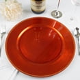 thumbnail image 1 of BalsaCircle 6 Orange 13" Crystal Beaded Acrylic Wooden Textured Round Charger Plates, 1 of 5