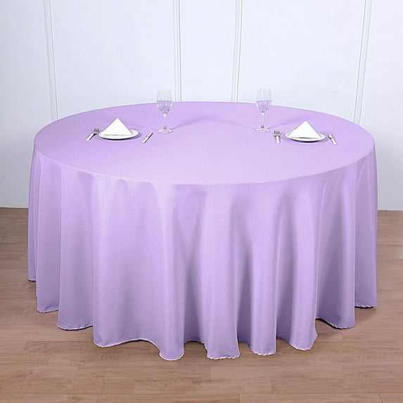 BalsaCircle 6 Pieces 120" Lavender Round Polyester Tablecloths Linens Party Kitchen Dining Banquet