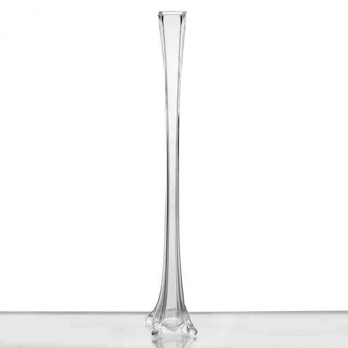 1 PC Bubble Bottom Eiffel Tower Glass Vase Clear for Wedding Centerpiece 24 inch - Clear