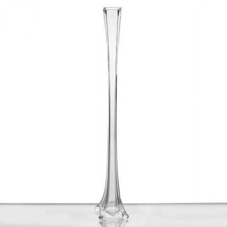 TABLECLOTHSFACTORY 24 Eiffel Tower Wedding Glass Vases-6 PCS-Clear