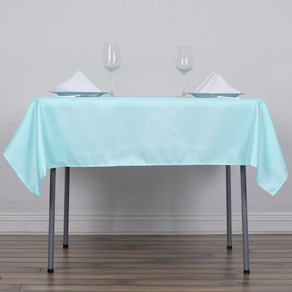 BalsaCircle 6 Pieces 54" x 54" Blue Square Polyester Tablecloths Table Cover Linens