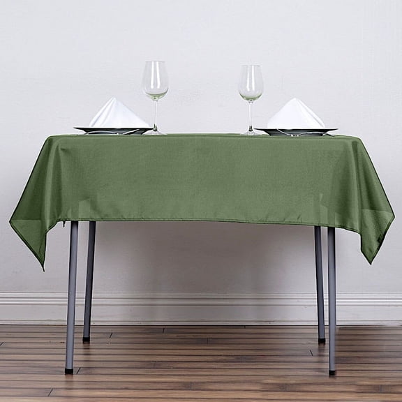 BalsaCircle 6 Pieces 54" x 54" Willow Green Square Polyester Tablecloths Table Cover Linens