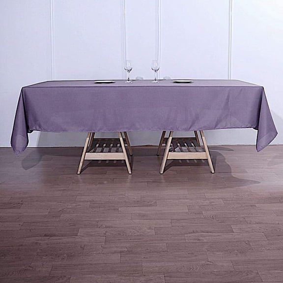 BalsaCircle 6 Pieces 60" x 102" Amethyst Rectangle Polyester Tablecloths Table Cover Linens