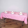 thumbnail image 1 of BalsaCircle 6 Pieces 60" x 102" Pink Rectangle Polyester Tablecloths Table Cover Linens, 1 of 6