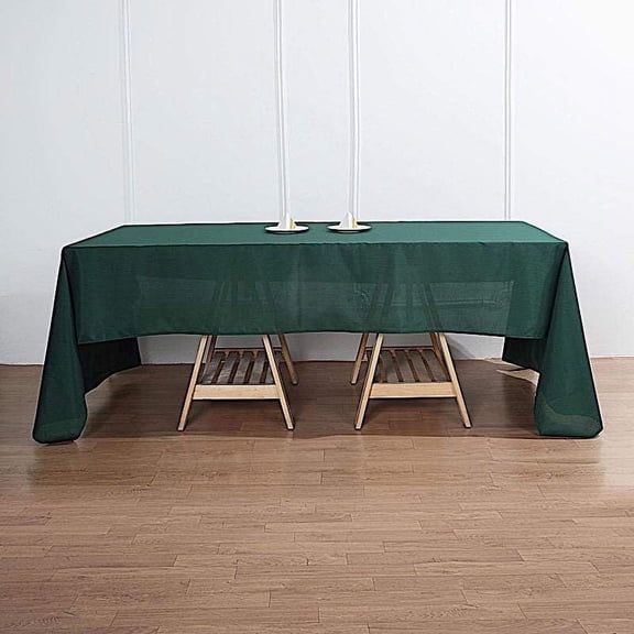 BalsaCircle 6 Pieces 60" x 126" Hunter Green Rectangle Polyester Tablecloths Table Linen
