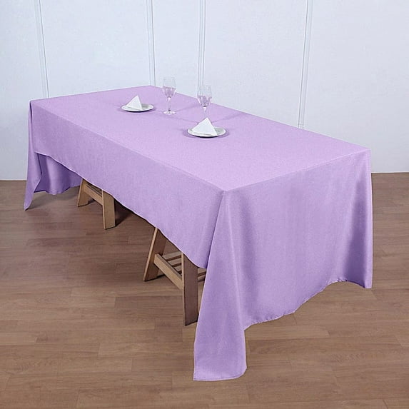 BalsaCircle 6 Pieces 60" x 126" Lavender Rectangle Polyester Tablecloths Table Cover Linens