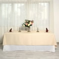 thumbnail image 1 of Balsa Circle 6 Pieces 72" x 120" Beige Rectangle Polyester Tablecloths Table Cover Linens, 1 of 8