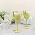 thumbnail image 1 of BalsaCircle 6 Pieces 8 oz Metallic Gold Premium Disposable Plastic Wine Glasses Tableware, 1 of 6