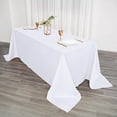 thumbnail image 1 of BalsaCircle 10 Pieces 90" x 156" White Rectangle Polyester Tablecloths Table Cover Linens, 1 of 8