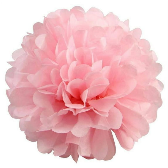 BalsaCircle 6 Pieces Pink 10" Paper Pom Poms Balls Bridal Event Birthday Party Decorations