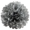 thumbnail image 1 of BalsaCircle 6 Pieces Silver 10" Paper Pom Poms Balls Bridal Event Birthday Party Decorations, 1 of 5