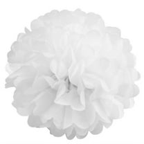 BalsaCircle 6 Pieces White 8" Paper Pom Poms Balls Bridal Event Birthday Party Decorations