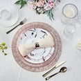 thumbnail image 1 of BalsaCircle 6 Rose Gold 15" Spike Design Round Vinyl PLacemats Wedding Party Decor, 1 of 8