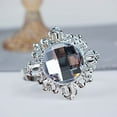 thumbnail image 1 of BalsaCircle 6 Silver Clear Round 2" Metal Dinner Napkin Rings Large Crystal Rhinestone Party Home Decorations Supplies, 1 of 8